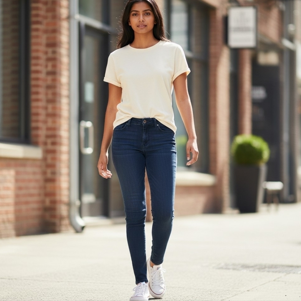 Candie's Jeans 3 Low Rise Skinny Dark Wash Stretch Denim Y2K Embroidered Pocket